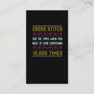 Funny Cross Stitch Humor Craeth Needlepoint mama Visitekaartje
