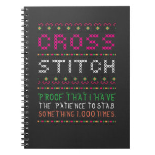 Funny Cross Stitch Needlepoint Sewing Needle Art Notitieboek