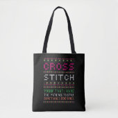 Funny Cross Stitch Needlepoint Sewing Needle Art Tote Bag (Voorkant)