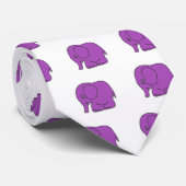 Funny cross-stitch paarse olifant stropdas (Opgerold)