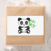 Funny cross-stitch panda etiket (Insitu)