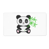 Funny cross-stitch panda etiket (Voorkant)