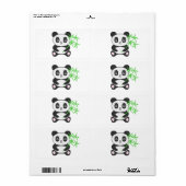 Funny cross-stitch panda etiket (Full Sheet)