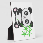 Funny cross-stitch panda fotoplaat (Zijkant)