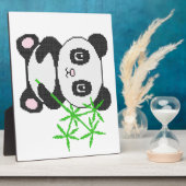Funny cross-stitch panda fotoplaat (Zijkant)