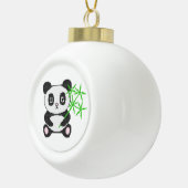 Funny cross-stitch panda keramische bal ornament (Rechts)