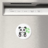 Funny cross-stitch panda magneet (Insitu (Vaatwasser))