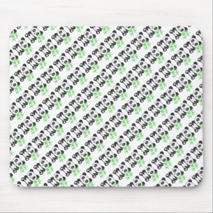 Funny cross-stitch panda muismat