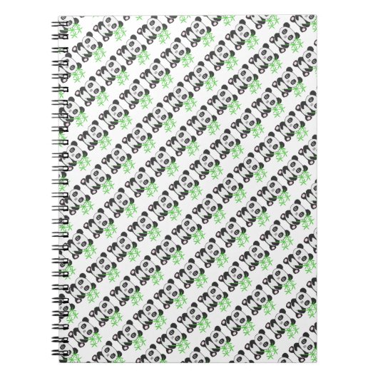 Funny cross-stitch panda notitieboek (Voorkant)