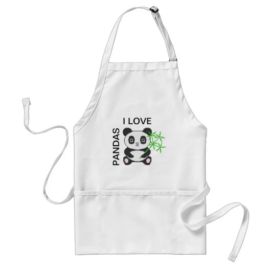 Funny cross-stitch panda standaard schort (Voorkant)