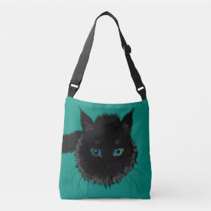 Funny Crossbody Tas met Black Cat - 