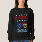 Funny Crossbow Accessoires Usa Flag Crossbow Sayin Trui (Voorkant)