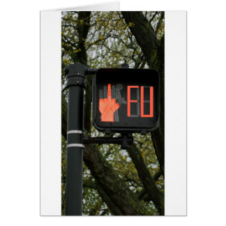 Funny Crosswalk zegt FU