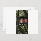 Funny Crosswalk zegt FU Briefkaart (Voorkant / Achterkant)
