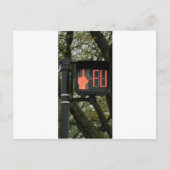 Funny Crosswalk zegt FU Briefkaart (Voorkant)