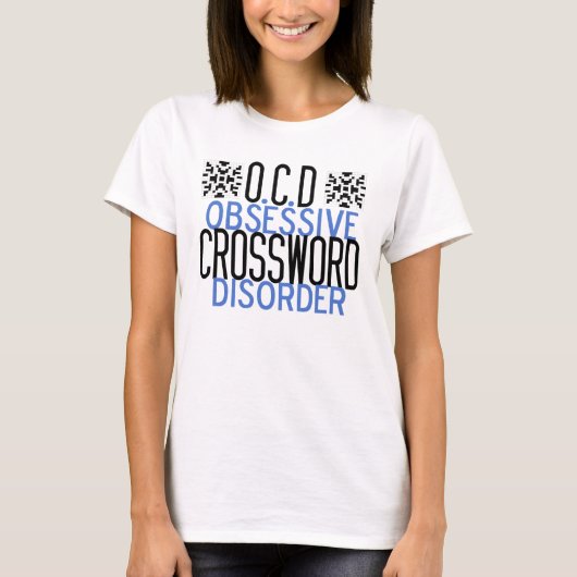 Funny Crossword Puzzle Acdict T-shirt (Voorkant)