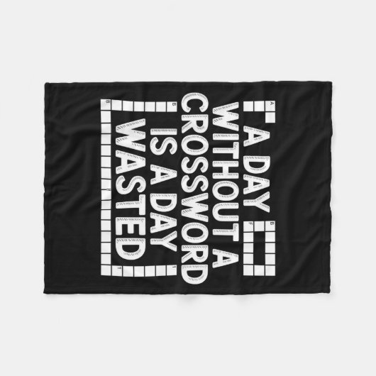 Funny Crossword Puzzle Word Game Nerd  Fleece Deken (Voorkant (Horizontaal))