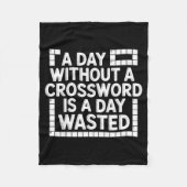 Funny Crossword Puzzle Word Game Nerd  Fleece Deken (Voorkant)