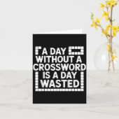 Funny Crossword Puzzle Word Game Nerd Kaart (Gele Bloem)