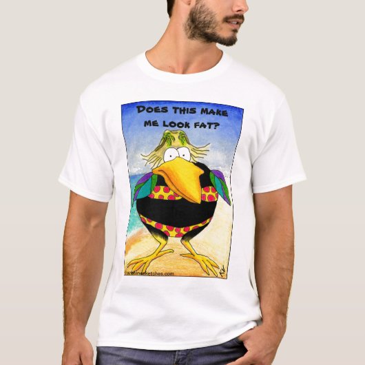 Funny Crow Beach Summer Vacking T-shirt (Voorkant)