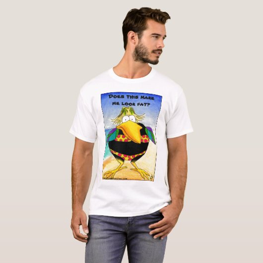 Funny Crow Beach Summer Vacking T-shirt (Voorkant volledig)