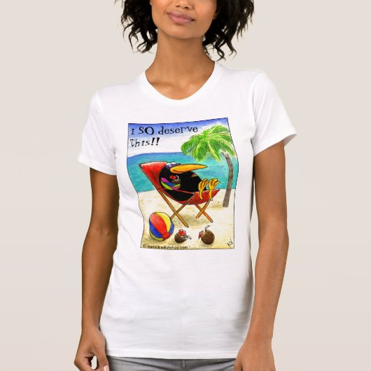Funny Crow Beach Vacation women's tee shirt (Voorkant)