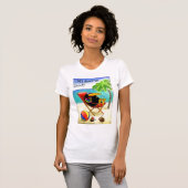 Funny Crow Beach Vacation women's tee shirt (Voorkant volledig)