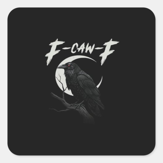 Funny Crow Essential Creative Casual Vierkante Sticker (Voorkant)
