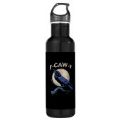 Funny Crow F-Caw-F Crow Lover Creative Casual Waterfles (Voorkant)