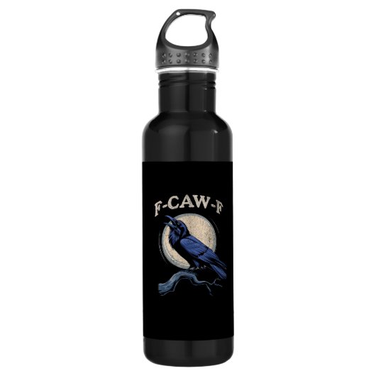 Funny Crow F-Caw-F Crow Lover Creative Casual Waterfles (Voorkant)