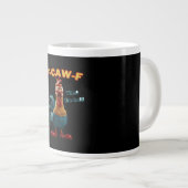 Funny Crow F-Caw-F Humor Gothic Grote Koffiekop (Voorkant rechts)