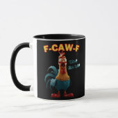 Funny Crow F-Caw-F Humor Gothic Mok (Links)