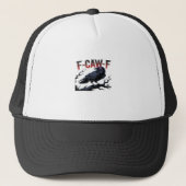 Funny Crow F-Caw-F Raven Classic Cool Unique Trucker Pet (Voorkant)