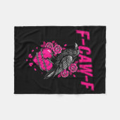 Funny Crow F-caw-f Valentines Day Black Bird Fcawf Fleece Deken (Voorkant (Horizontaal))