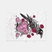 Funny Crow F-caw-f Valentines Day Black Bird Fcawf Fleece Deken (Voorkant (Horizontaal))