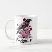 Funny Crow F-caw-f Valentines Day Black Bird Fcawf Koffiemok (Links)