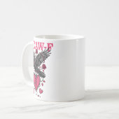 Funny Crow F-caw-f Valentines Day Black Bird Fcawf Koffiemok (Voorkant links)