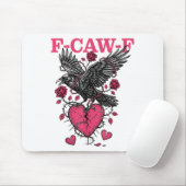 Funny Crow F-caw-f Valentines Day Black Bird Fcawf Muismat (Met muis)