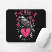 Funny Crow F-caw-f Valentines Day Black Bird Fcawf Muismat (Met muis)