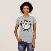 Funny Crow Ghost "F-CAW-F" Halloween, Spooky Humor T-shirt (Voorkant volledig)