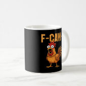 Funny Crow Humor Gothic F-Caw-F Koffiemok (Voorkant rechts)