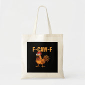 Funny Crow Humor Gothic F-Caw-F Tote Bag (Voorkant)