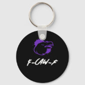 Funny Crow Logo F-Caw-F – Caws For Attention! Clas Sleutelhanger (Voorkant)