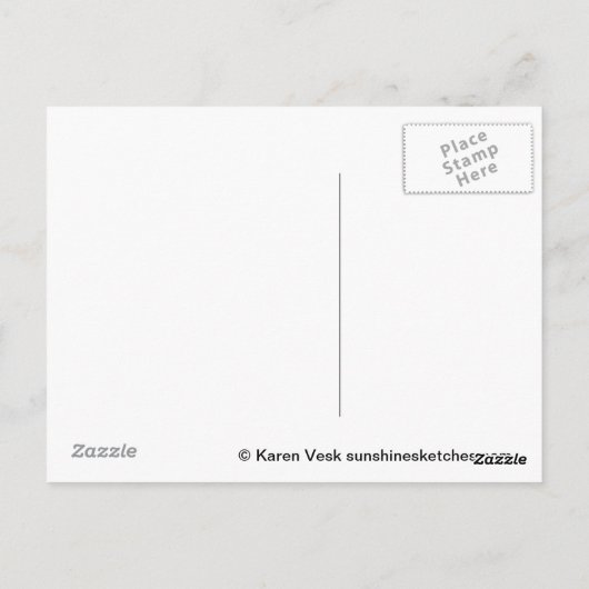 Funny Crow met Kimono briefkaart (Achterkant)