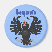 Funny crow raven cartoon magneet (Voorkant)