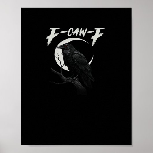 Funny Crow Retro Classic Style Poster (Voorkant)