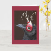 Funny crow wenskaart met Jemma de kraai Kaart (Gele Bloem)