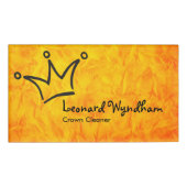 Funny Crown black + je rug. en tekst Naambadge (Voorkant)