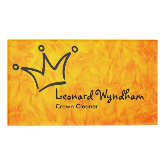 Funny Crown black + je rug. en tekst Naambadge (Voorkant)