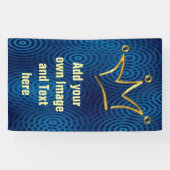 Funny Crown gold + je rug. en tekst Spandoek (Horizontaal)